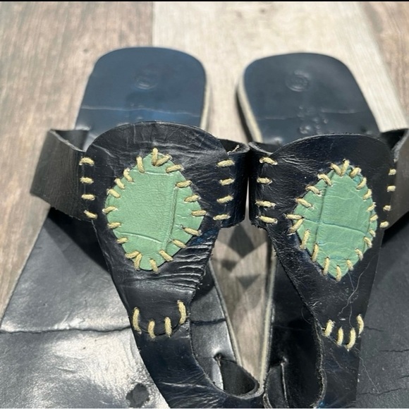 Kwame Baah Leather Toe Sandals, Size 9, Made in Ghana - Picture 2 of 5